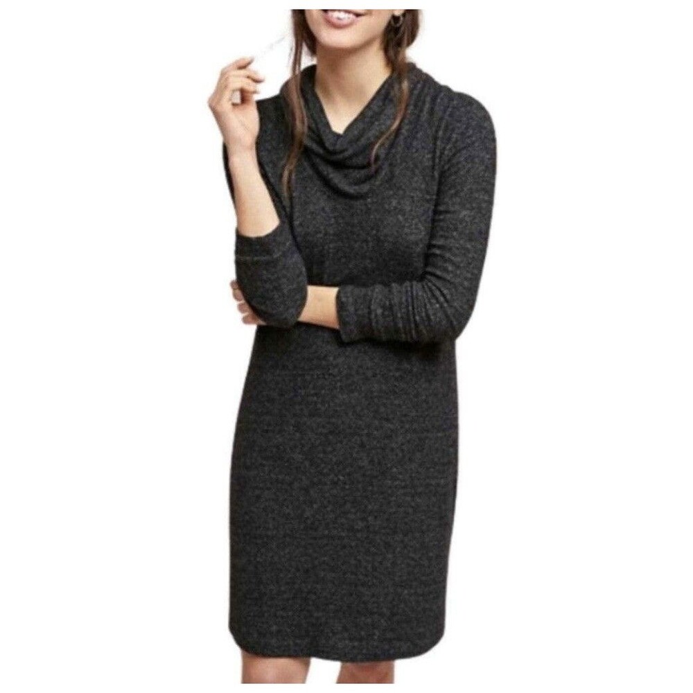 Saturday Sunday Anthropologie Cowl Neck Sweater Dress XXS Gray